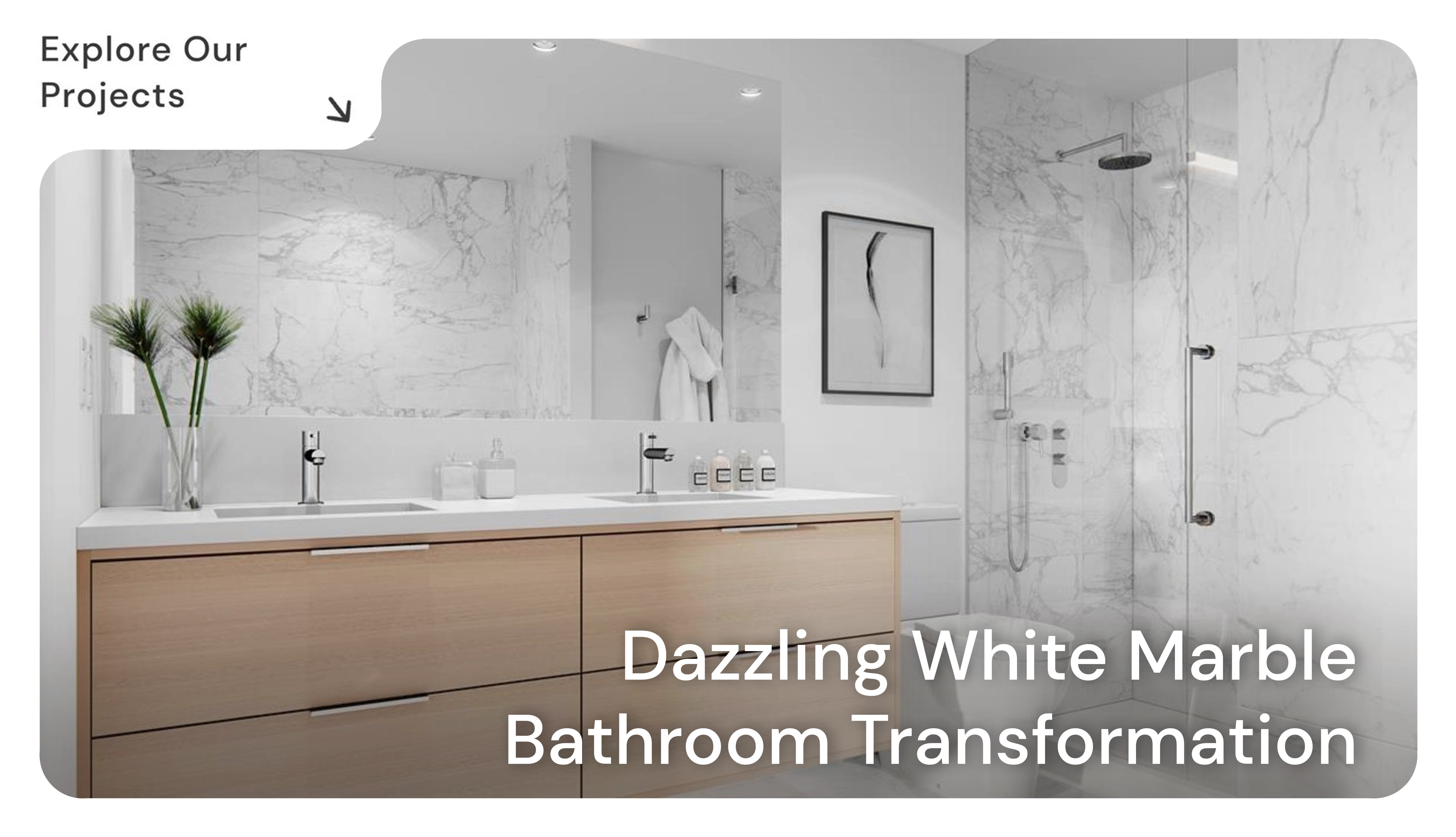 Dazzling White Marble Bathroom Transformation